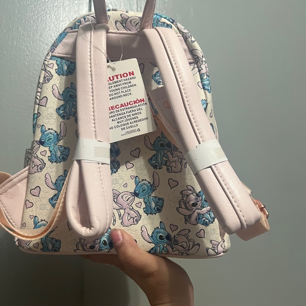 Loungefly Disney Stitch Kids Backpack - Cream and Blue - Picture 5 of 5